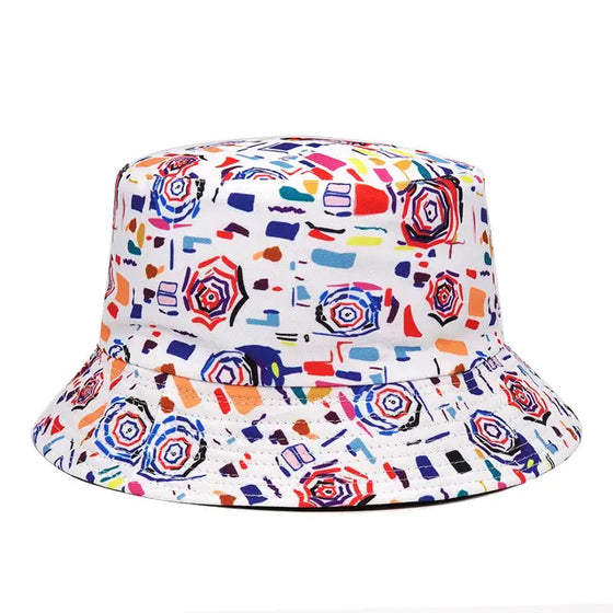 Panama Bucket Hats Animal Letter Print Fisherman Hat - Cheden