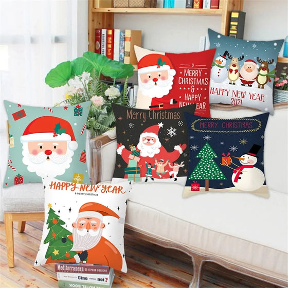 Cartoon Christmas Pillow Cover Cheden