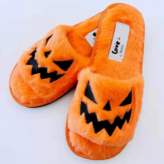 Halloween Pumpkin Slippers Cheden