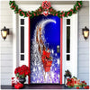 Christmas Forest Background Fabric Door Hanging for Christmas Party Decoration Cheden