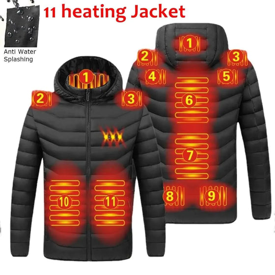 Hooded Heated Clothing Waterproof Warm Jackets - Cheden