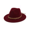 Fashion Wide Flat Brim Wool Felt Fedoras Hats - Cheden