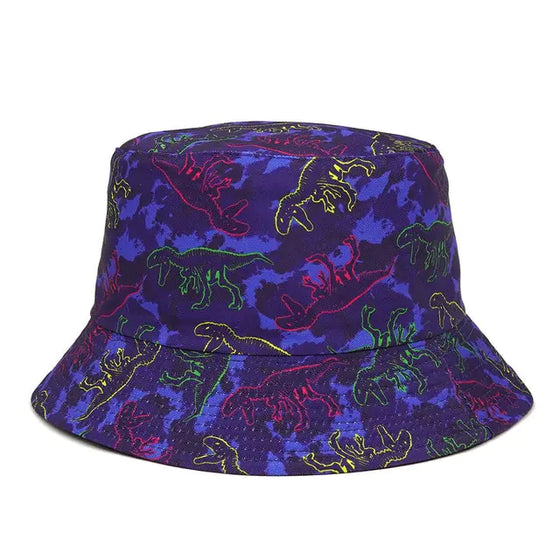 Panama Bucket Hats Animal Letter Print Fisherman Hat - Cheden