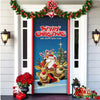 Christmas Forest Background Fabric Door Hanging for Christmas Party Decoration Cheden