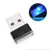 3x Mini Blue LED USB Car Interior Light Neon Atmosphere Ambient Lamp Accessories - Cheden