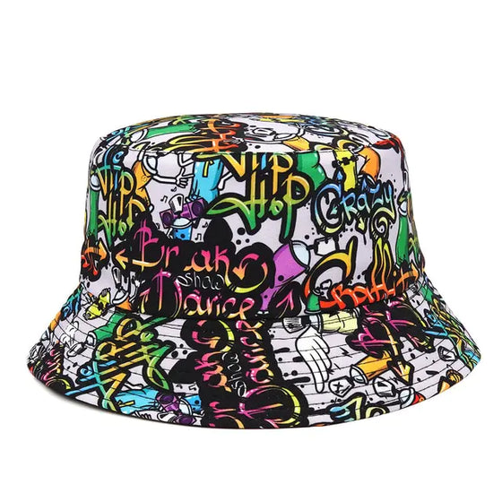 Panama Bucket Hats Animal Letter Print Fisherman Hat - Cheden