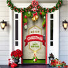 Christmas Forest Background Fabric Door Hanging for Christmas Party Decoration Cheden