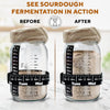 Ultimate Sourdough Starter Jar Kit 31.8 oz - Reusable Sourdough Jar for Easy Bread Baking - Perfect to Make Your Sour Dough Bread Dough Starter - Easy to Use & Clean Complete Sourdough Starter Kit - Cheden