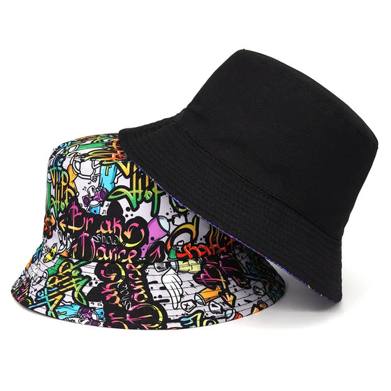 Panama Bucket Hats Animal Letter Print Fisherman Hat - Cheden