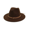 Fashion Wide Flat Brim Wool Felt Fedoras Hats - Cheden