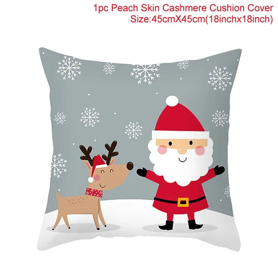 Cartoon Christmas Pillow Cover Cheden