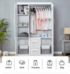 YG-5 Armoire Wardrobe  74" H 3 Doors 2 Drawers White Bedroom Wardrobe Armoire Closet Freestanding Clothes Storage Armoire Organizer with Hanging Rod Shelves Clothes Cabinet for Bathrooms Clothes Storage Cheden