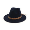 Fashion Wide Flat Brim Wool Felt Fedoras Hats - Cheden