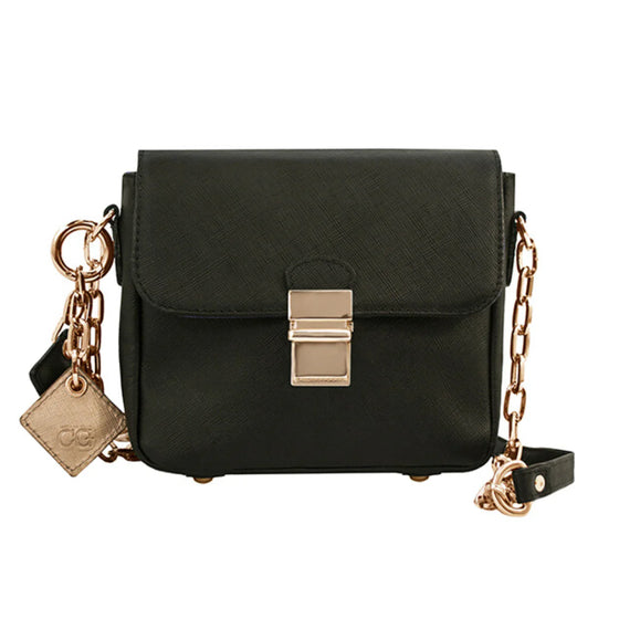 Tiny Leather Crossbody -Black (Option 1) - Cheden