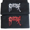 Autumn Winter Black Knitted Embroidery Hats - Cheden