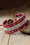 Handmade Triple Layer Natural Stone Bracelet - Cheden