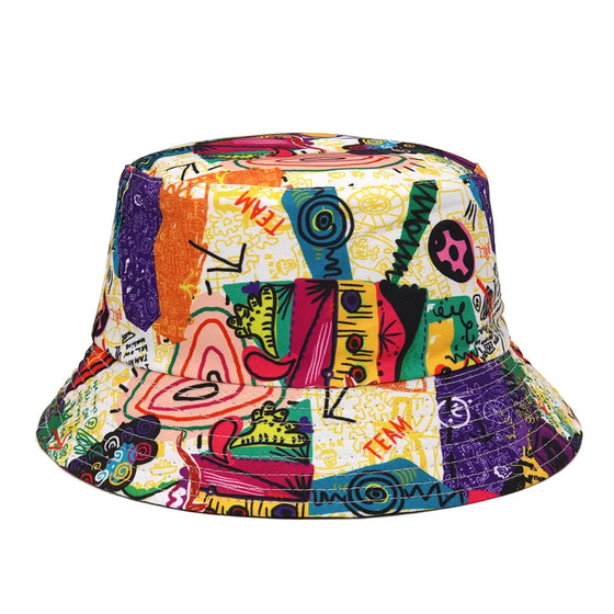 Panama Bucket Hats Animal Letter Print Fisherman Hat - Cheden