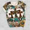 Western Style Leopard Skull T-Shirts - Cheden