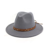 Fashion Wide Flat Brim Wool Felt Fedoras Hats - Cheden