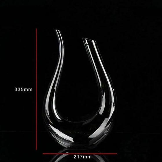 Crystal U-shaped 1500ml Wine Decanter Cheden