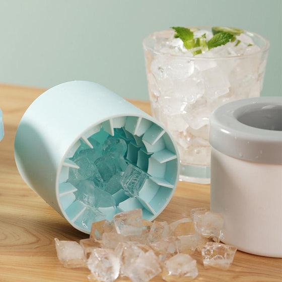 Silicone Cylinder Portable Ice Maker Bucket Cheden