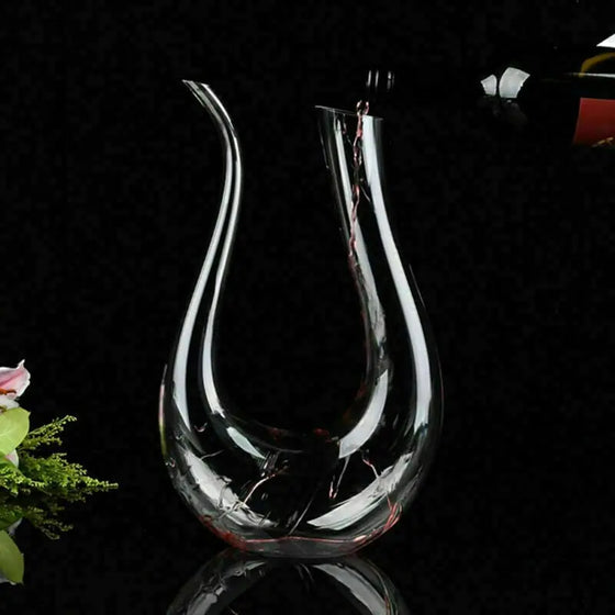 Crystal U-shaped 1500ml Wine Decanter Cheden